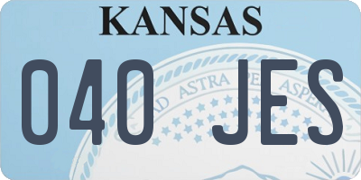 KS license plate 040JES