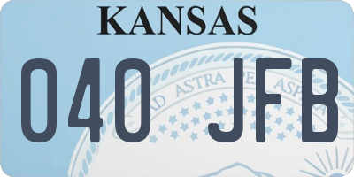 KS license plate 040JFB