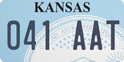 KS license plate 041AAT