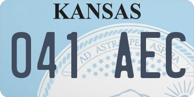 KS license plate 041AEC