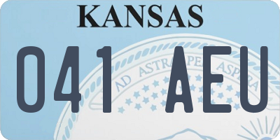 KS license plate 041AEU