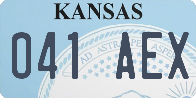 KS license plate 041AEX