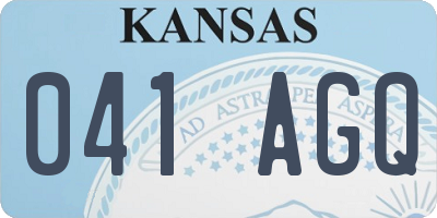 KS license plate 041AGQ