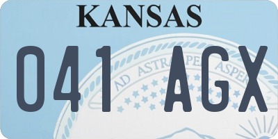 KS license plate 041AGX