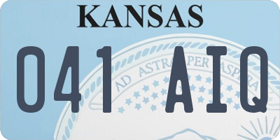 KS license plate 041AIQ