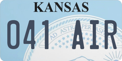 KS license plate 041AIR