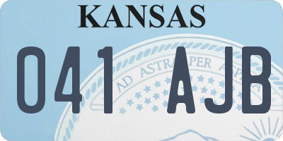 KS license plate 041AJB