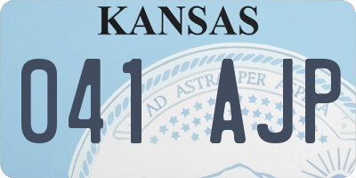 KS license plate 041AJP