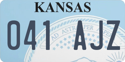 KS license plate 041AJZ