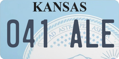 KS license plate 041ALE