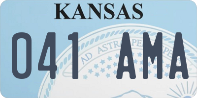 KS license plate 041AMA
