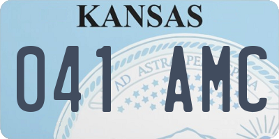 KS license plate 041AMC