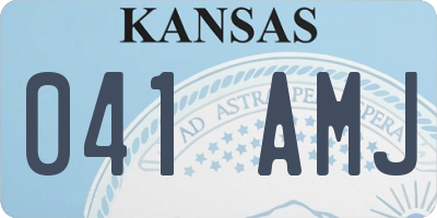 KS license plate 041AMJ