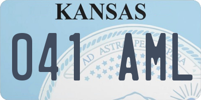 KS license plate 041AML