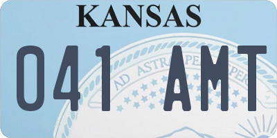KS license plate 041AMT