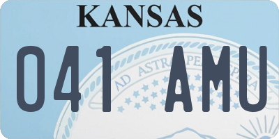 KS license plate 041AMU
