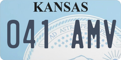 KS license plate 041AMV