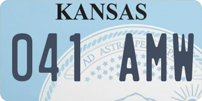 KS license plate 041AMW