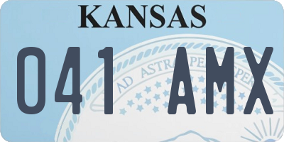 KS license plate 041AMX