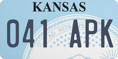 KS license plate 041APK