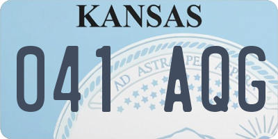 KS license plate 041AQG