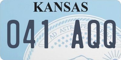 KS license plate 041AQQ