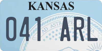 KS license plate 041ARL