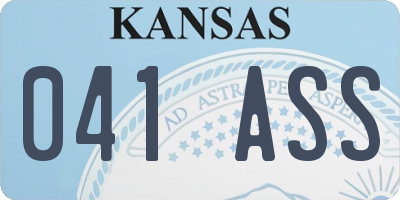 KS license plate 041ASS