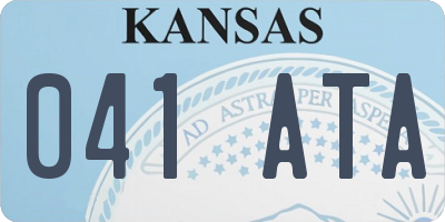 KS license plate 041ATA