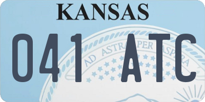 KS license plate 041ATC