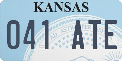 KS license plate 041ATE