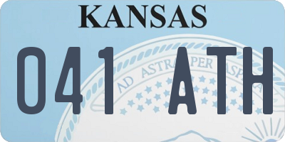 KS license plate 041ATH