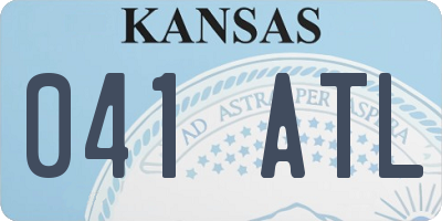 KS license plate 041ATL