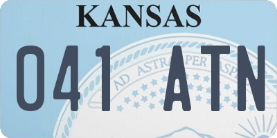 KS license plate 041ATN