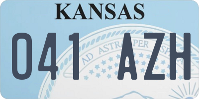 KS license plate 041AZH