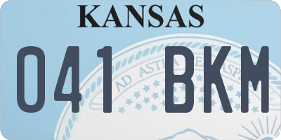 KS license plate 041BKM