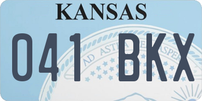 KS license plate 041BKX
