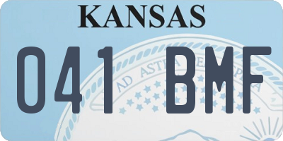 KS license plate 041BMF
