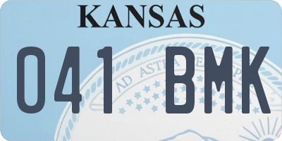 KS license plate 041BMK