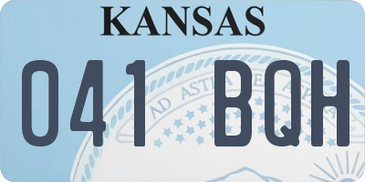 KS license plate 041BQH