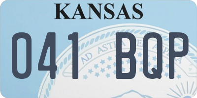 KS license plate 041BQP