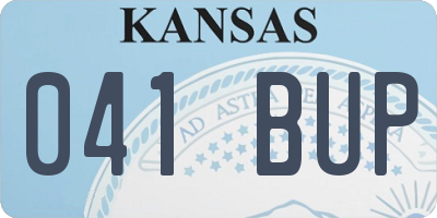 KS license plate 041BUP