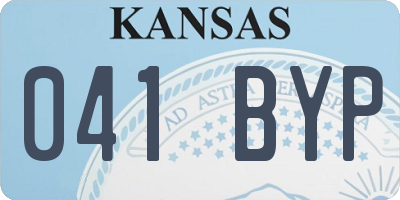 KS license plate 041BYP