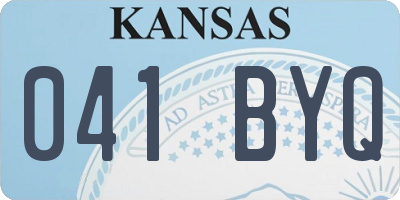 KS license plate 041BYQ