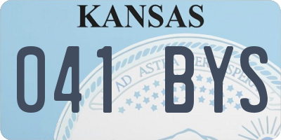 KS license plate 041BYS