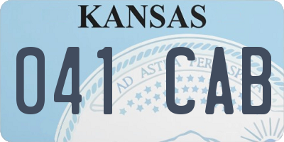 KS license plate 041CAB