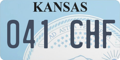 KS license plate 041CHF