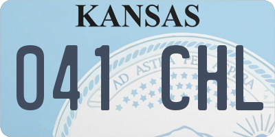 KS license plate 041CHL