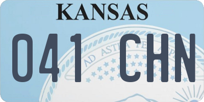 KS license plate 041CHN
