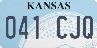 KS license plate 041CJQ